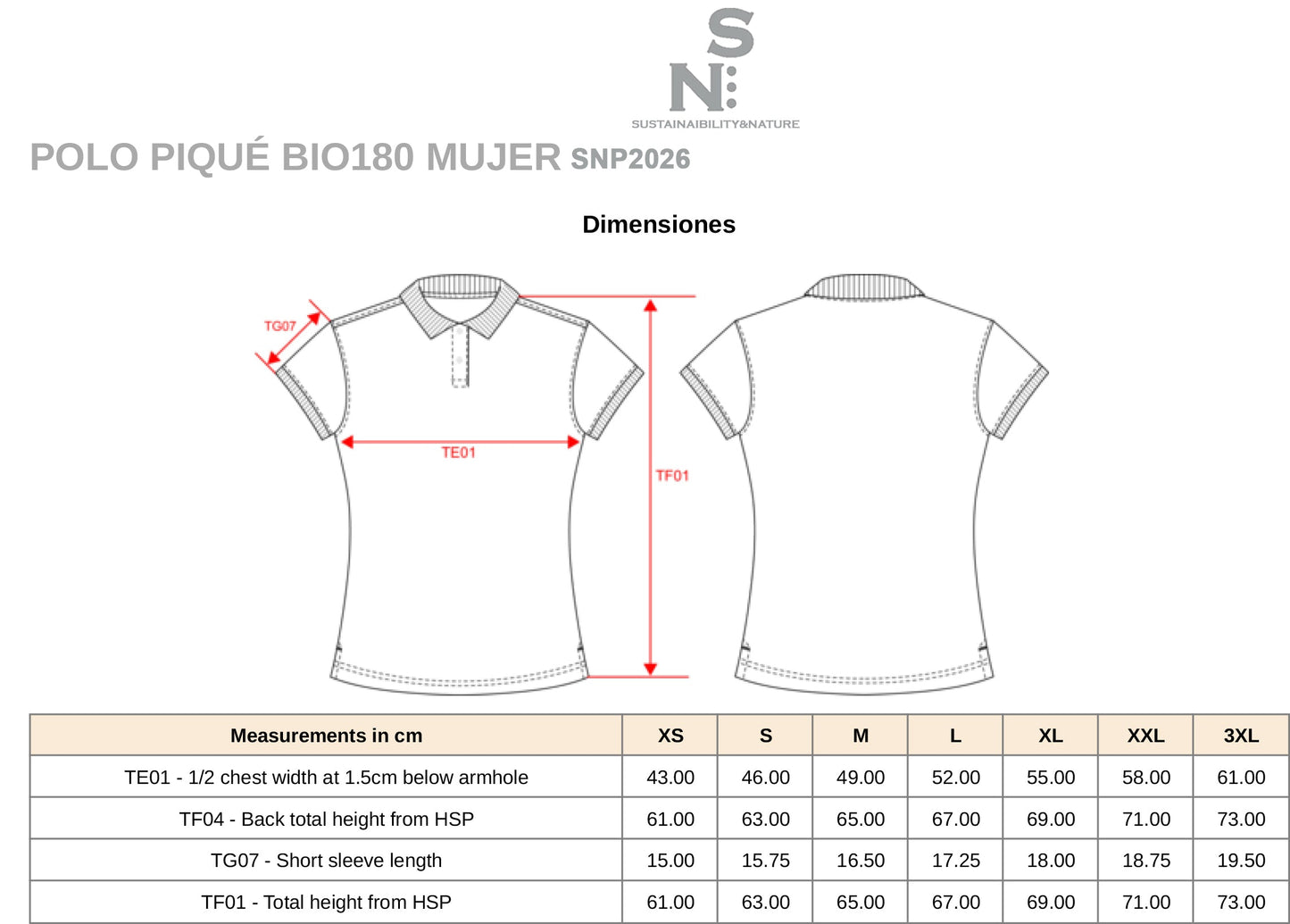 SNP2026 POLO ALGODÓN ORGÁNICO BIO.MUJER