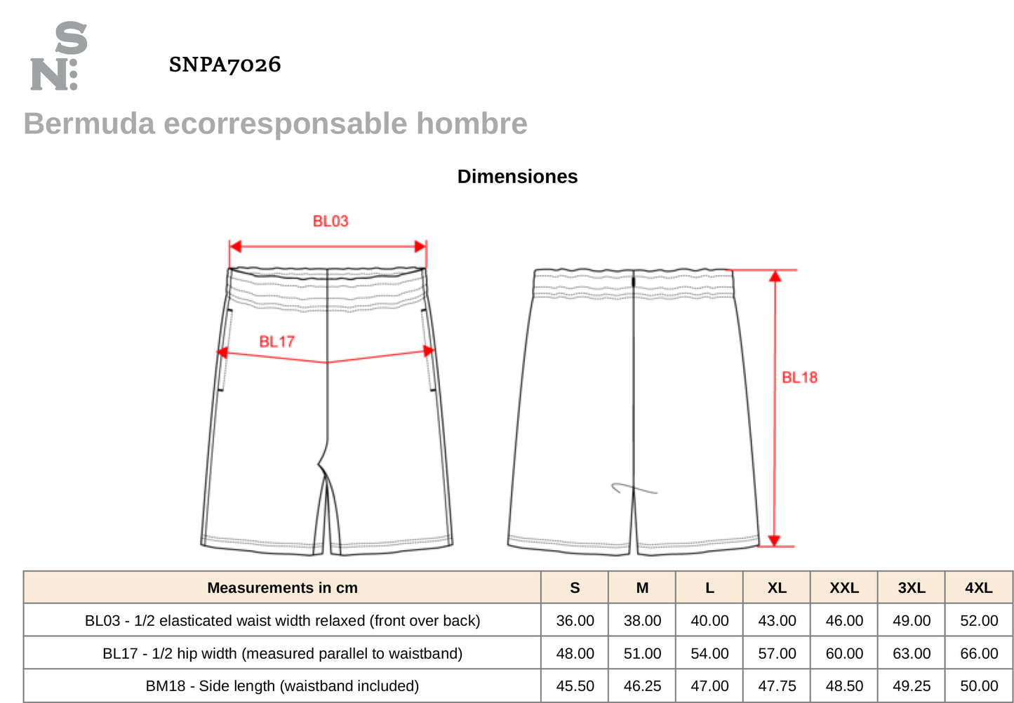 SNPA7026 - PANTALONCINI BIOLOGICI