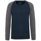 SN491 SUDADERA BICOLOR  CUELLO REDONDO.HOMBRE